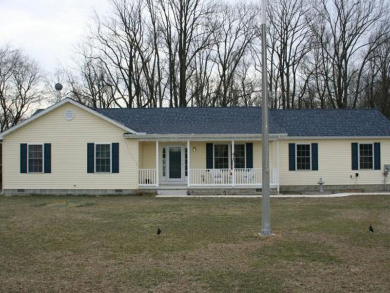 Custom built, one story home in Delmarva designed in a ranch home style